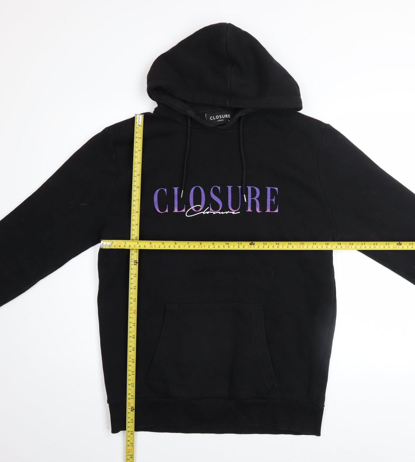 Mens UK Size M Closure London Black Pullover Hoodie