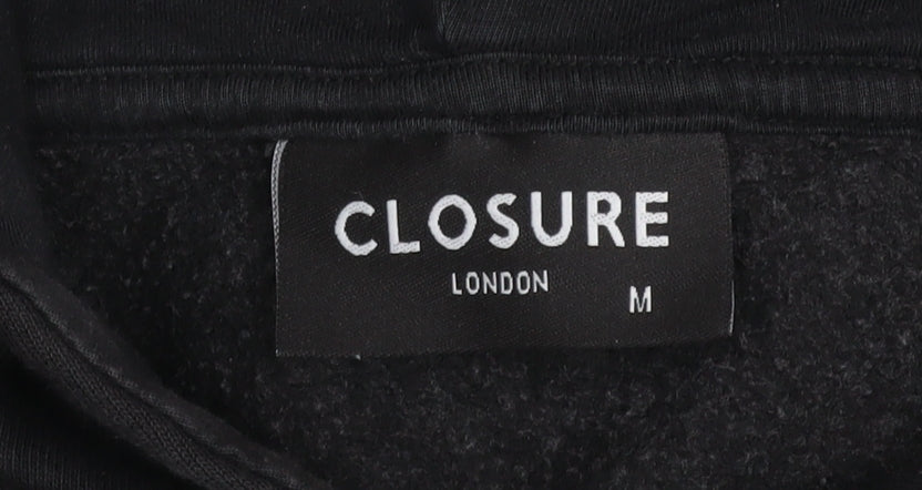 Mens UK Size M Closure London Black Pullover Hoodie