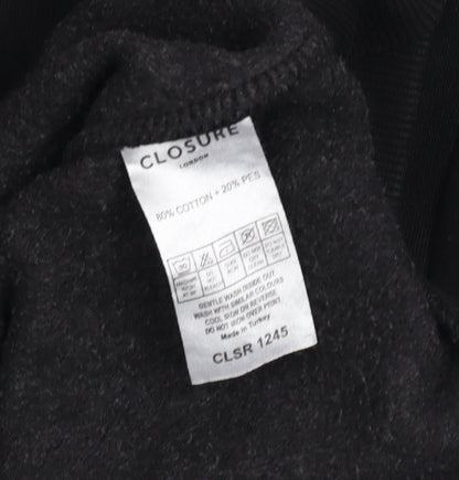 Mens UK Size M Closure London Black Pullover Hoodie