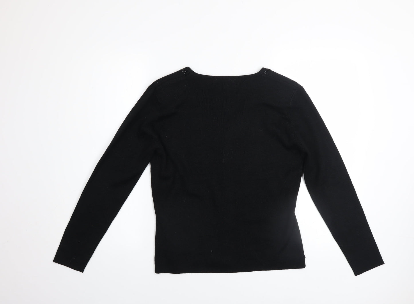 Womens UK Size S Kristen Jeffries Black Cardigan Jumper