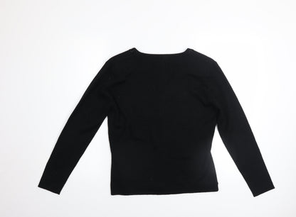 Womens UK Size S Kristen Jeffries Black Cardigan Jumper