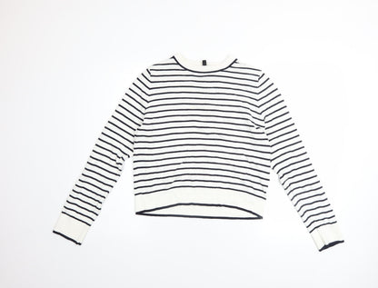 Womens UK Size 12 H&M White Pullover Jumper