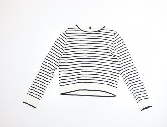 Womens UK Size 12 H&M White Pullover Jumper