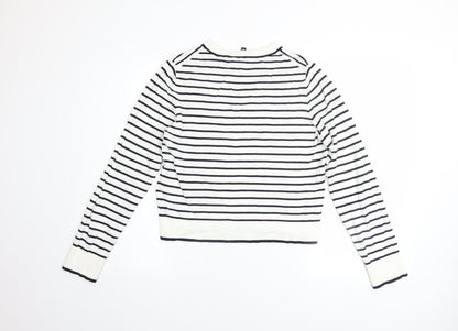 Womens UK Size 12 H&M White Pullover Jumper