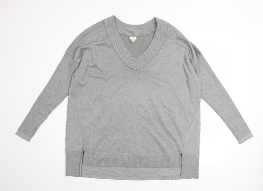 Womens UK Size L River Island Grey Pullover Jumper