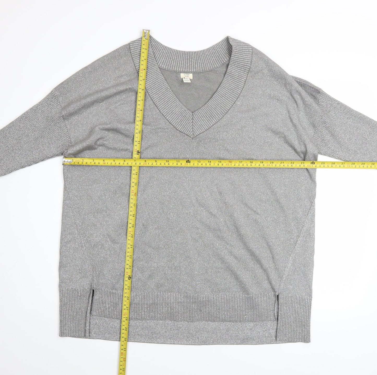 Womens UK Size L River Island Grey Pullover Jumper