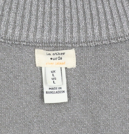 Womens UK Size L River Island Grey Pullover Jumper