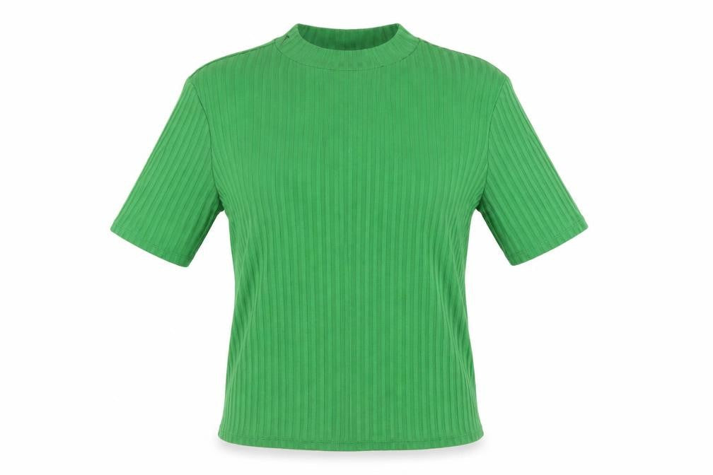 Womens UK Size M H&M Green Basic T-Shirt