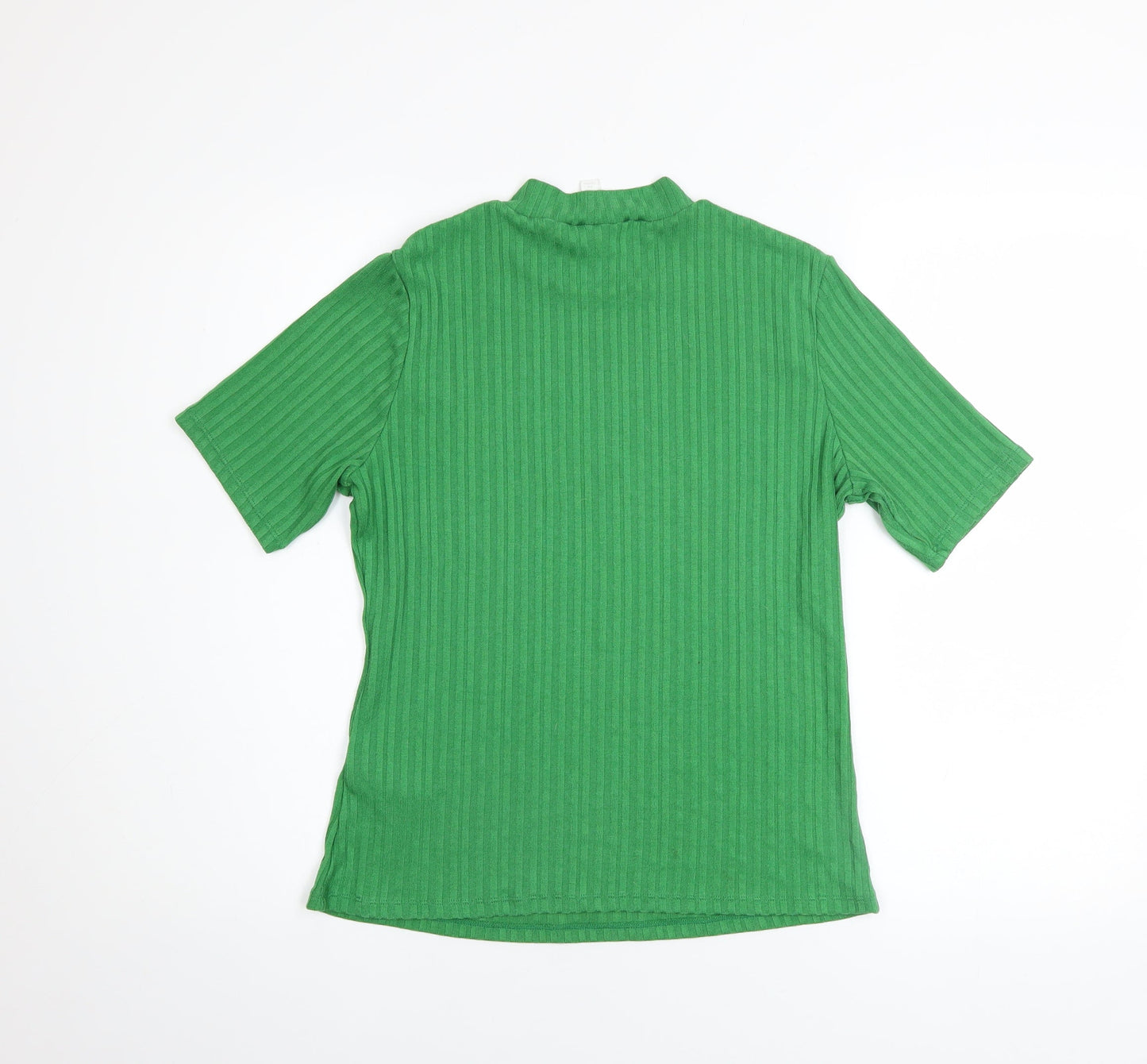 Womens UK Size M H&M Green Basic T-Shirt