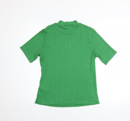 Womens UK Size M H&M Green Basic T-Shirt