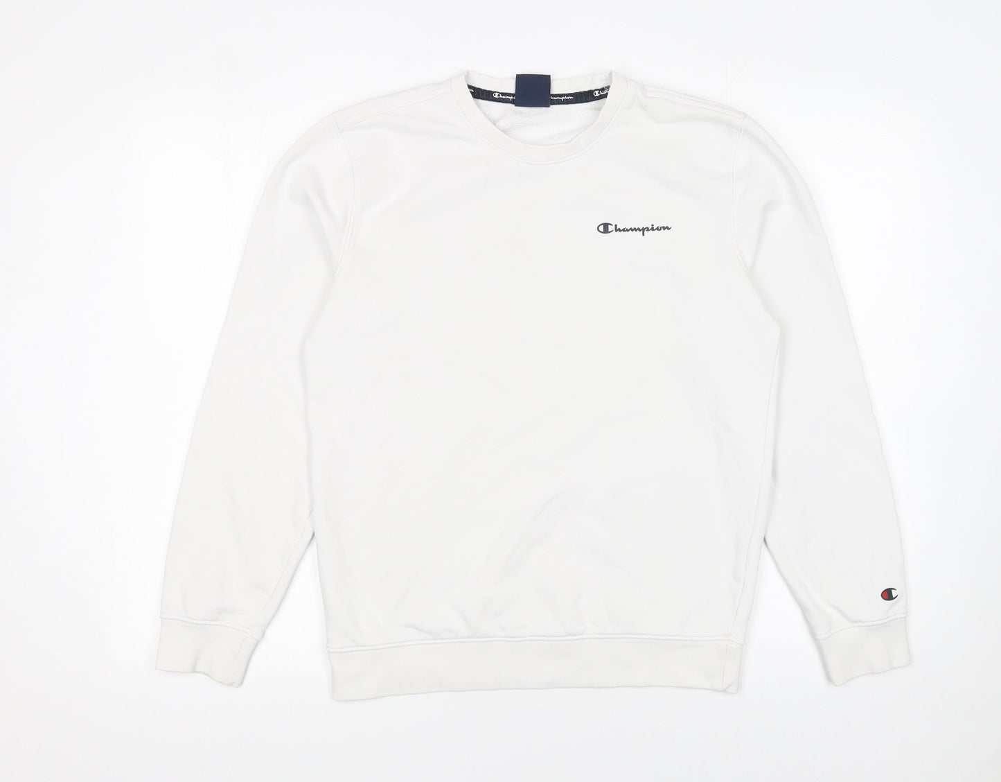 Womens UK Size S Champion White Pullover Sweatshirt