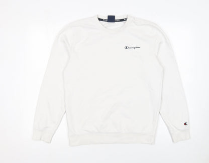 Womens UK Size S Champion White Pullover Sweatshirt