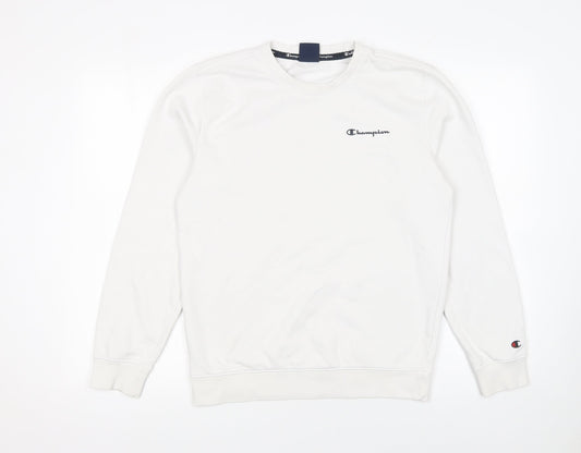 Womens UK Size S Champion White Pullover Sweatshirt