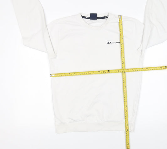 Womens UK Size S Champion White Pullover Sweatshirt