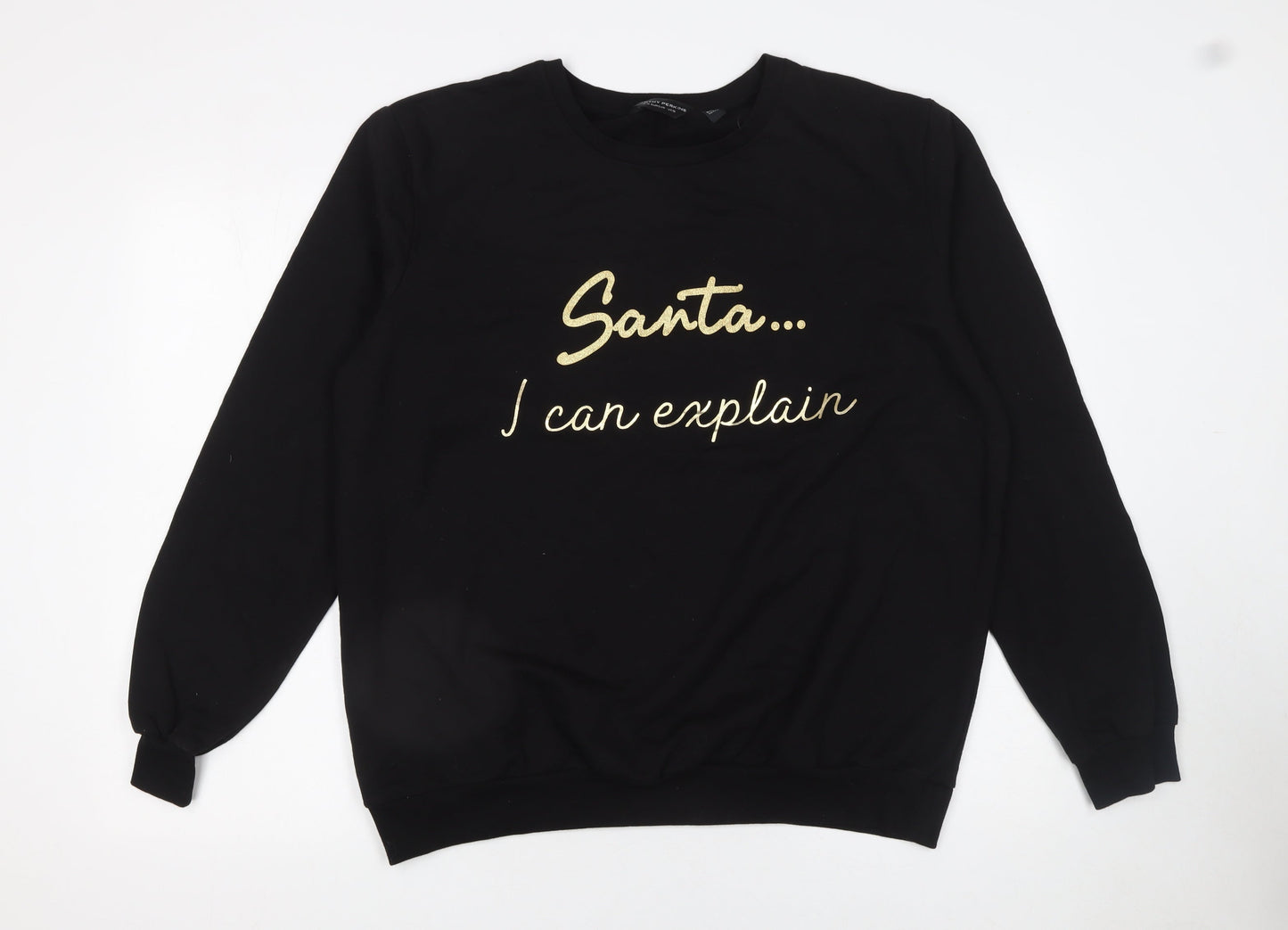 Womens UK Size 18 Dorothy Perkins Black Pullover Sweatshirt