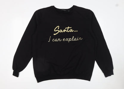 Womens UK Size 18 Dorothy Perkins Black Pullover Sweatshirt