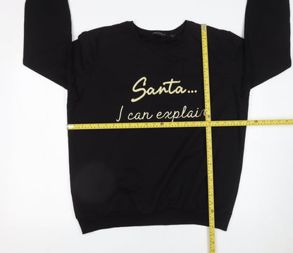 Womens UK Size 18 Dorothy Perkins Black Pullover Sweatshirt