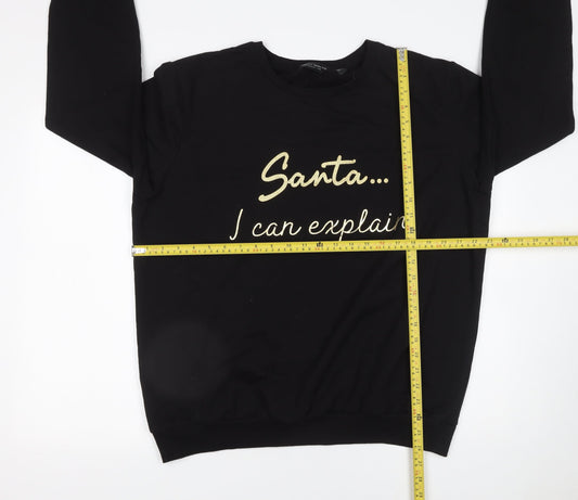 Womens UK Size 18 Dorothy Perkins Black Pullover Sweatshirt