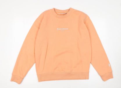 Womens UK Size S Juicy Couture Orange Pullover Sweatshirt