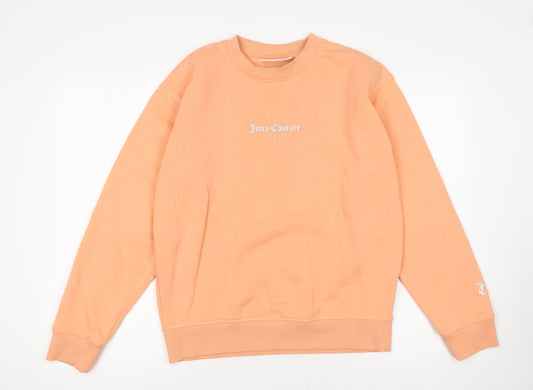 Womens UK Size S Juicy Couture Orange Pullover Sweatshirt