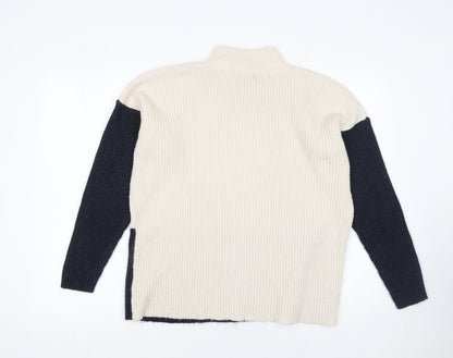 Womens UK Size 12 Apricot Multicoloured Pullover Jumper