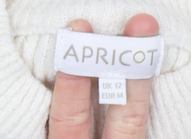 Womens UK Size 12 Apricot Multicoloured Pullover Jumper