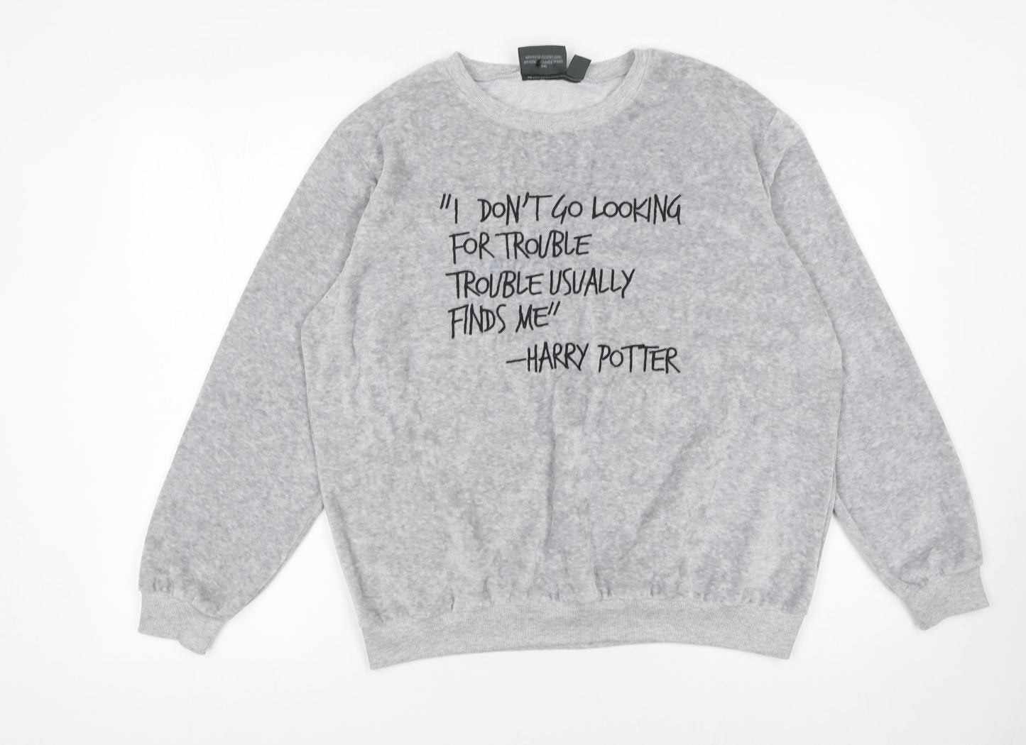 Womens UK Size 18 Harry Potter Grey Pullover Sweatshirt