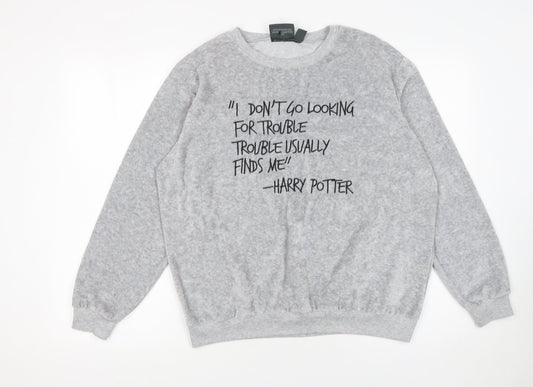 Womens UK Size 18 Harry Potter Grey Pullover Sweatshirt
