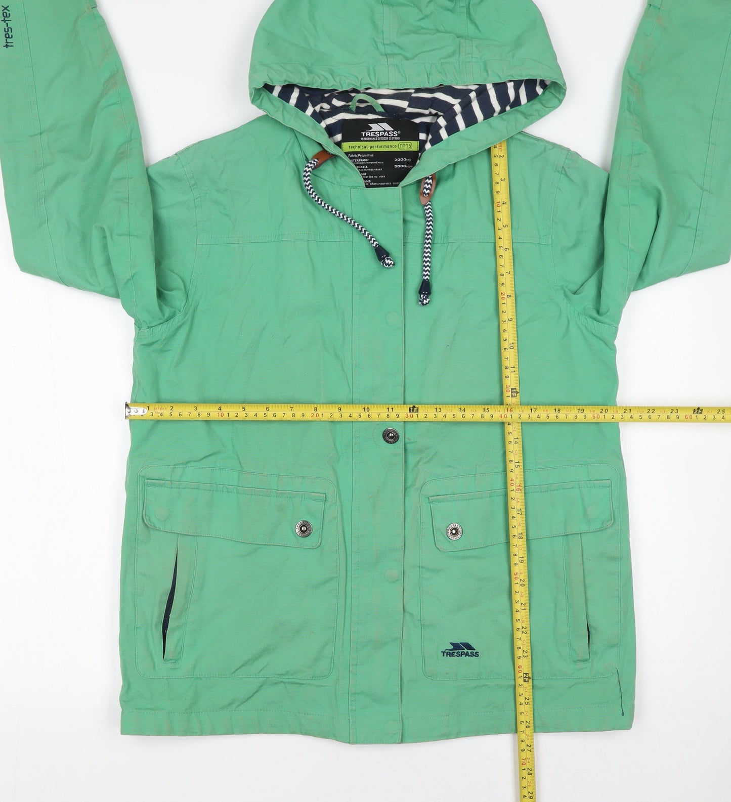 Womens UK Size 12 Trespass Green Parka Coat