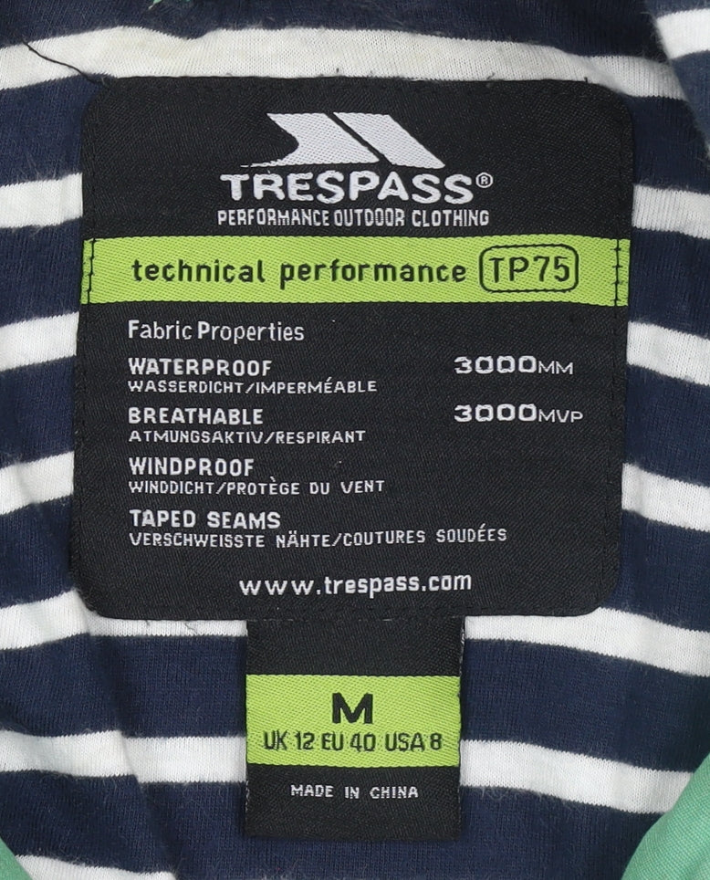 Womens UK Size 12 Trespass Green Parka Coat