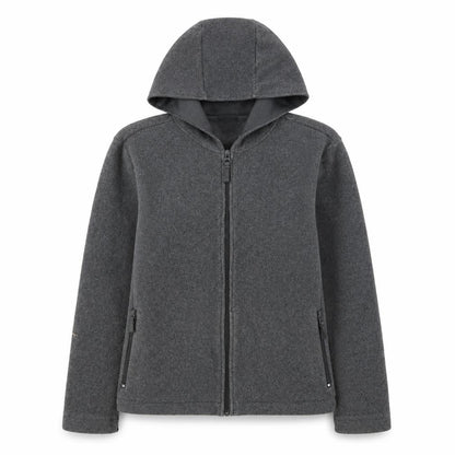 Gap Women’s Grey Full Zip Hooded Sweatshirt M Wool Blend Warm Jacket