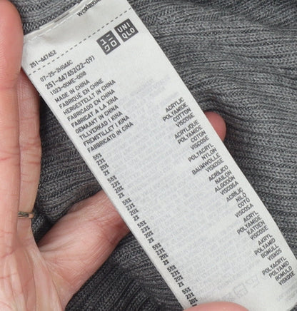 Womens UK Size XS Uniqlo Grey Pullover Jumper