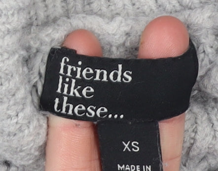 Womens UK Size XS friends like these Grey Pullover Jumper