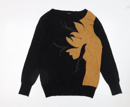 Womens UK Size L Klass Black Pullover Jumper