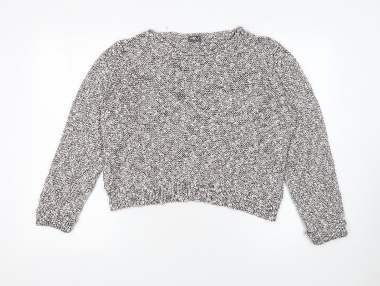 Womens UK Size L Minuet Grey Pullover Jumper