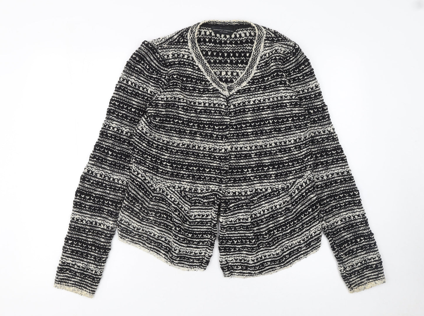 Womens UK Size 14 Dorothy Perkins Black Cardigan Jumper