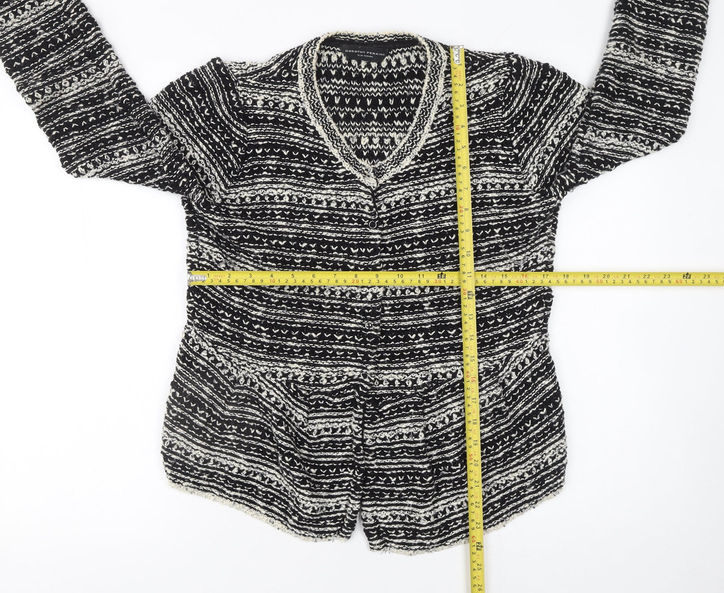 Womens UK Size 14 Dorothy Perkins Black Cardigan Jumper