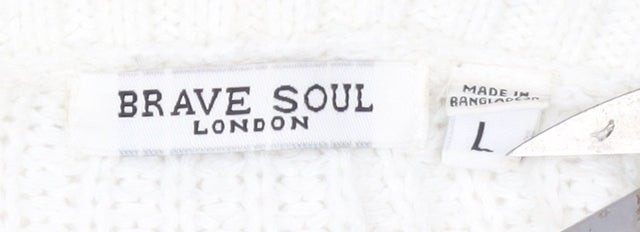 Womens UK Size L Brave Soul Black Cardigan Jumper