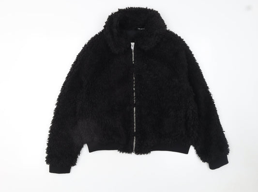 Womens UK Size M H&M Black Bomber Jacket
