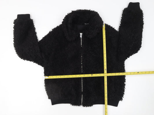 Womens UK Size M H&M Black Bomber Jacket