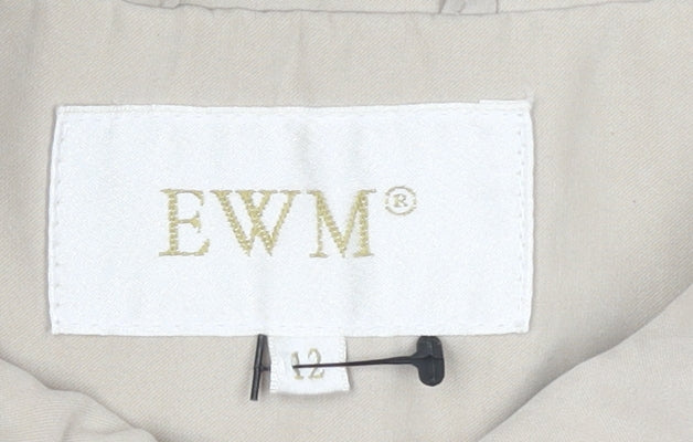 Womens UK Size 12 EWM Beige Basic Jacket