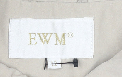 Womens UK Size 12 EWM Beige Basic Jacket