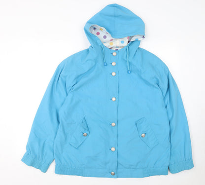 Womens UK Size 12 Telemac Blue Anorak Coat