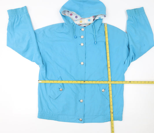 Womens UK Size 12 Telemac Blue Anorak Coat