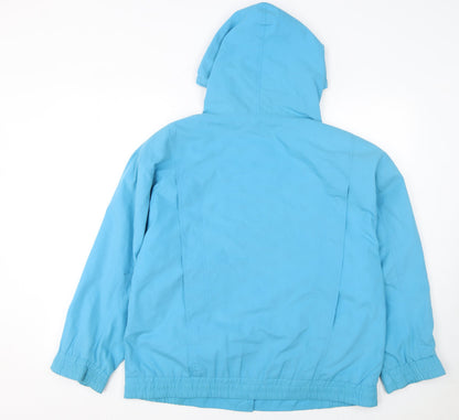 Womens UK Size 12 Telemac Blue Anorak Coat
