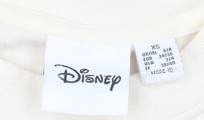 Womens UK Size XS Disney Beige Pullover Sweatshirt