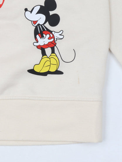 Womens UK Size XS Disney Beige Pullover Sweatshirt