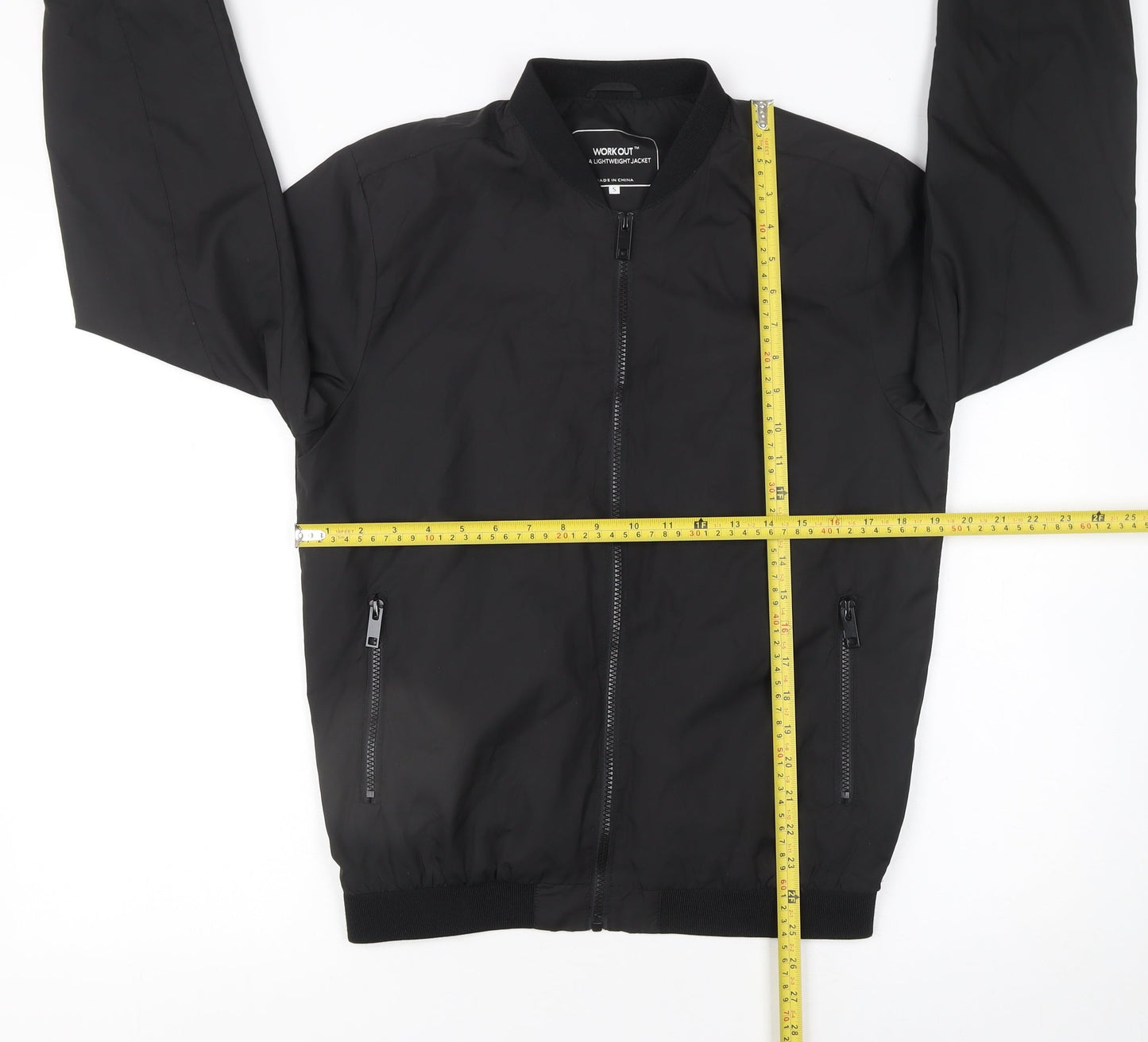Mens UK Size S Cedar Wood State Black Gym & Training Running & Jogging Jacket