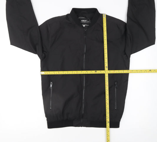 Mens UK Size S Cedar Wood State Black Gym & Training Running & Jogging Jacket