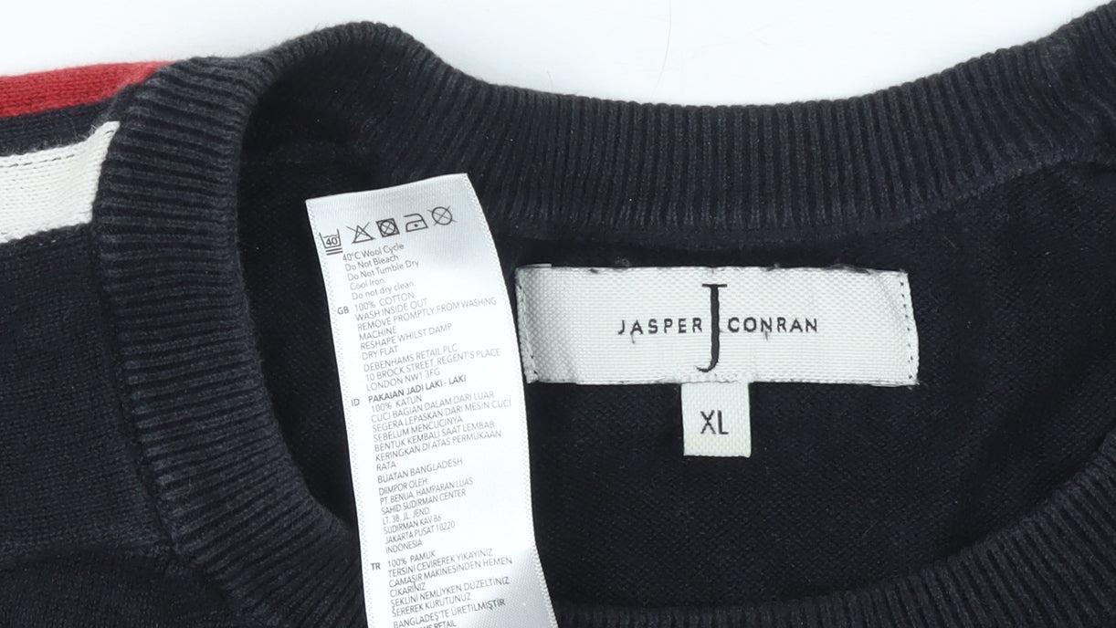 Mens UK Size XL Jasper Conran Black Pullover Jumper